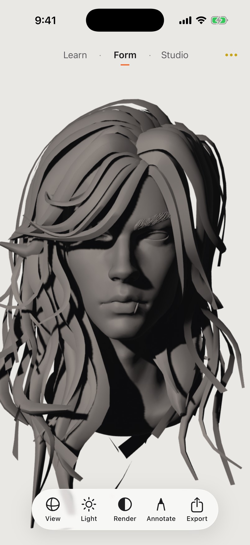Long wavy