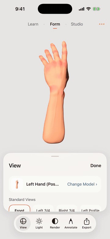 Hand poses & MCP joints — recorded App demonstration